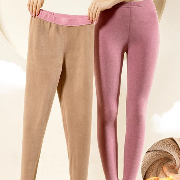 Warm Cashmere Leggings Winter Solid Slim Pants Trousers