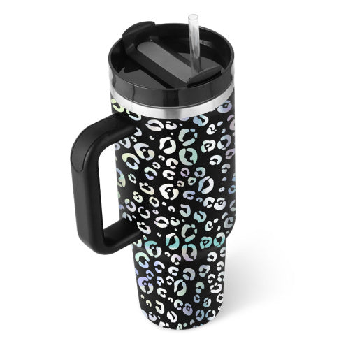 40 Oz Tumbler With Handle Straw Stainless Steel