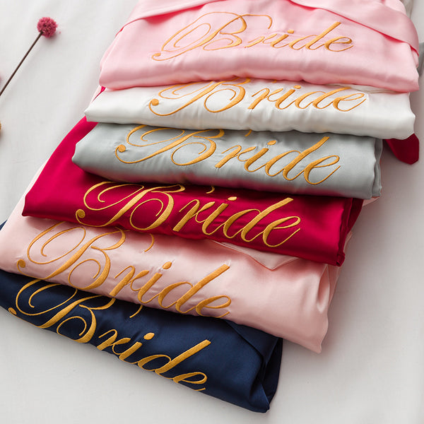 Embroidered Pajamas Bridesmaid Wedding