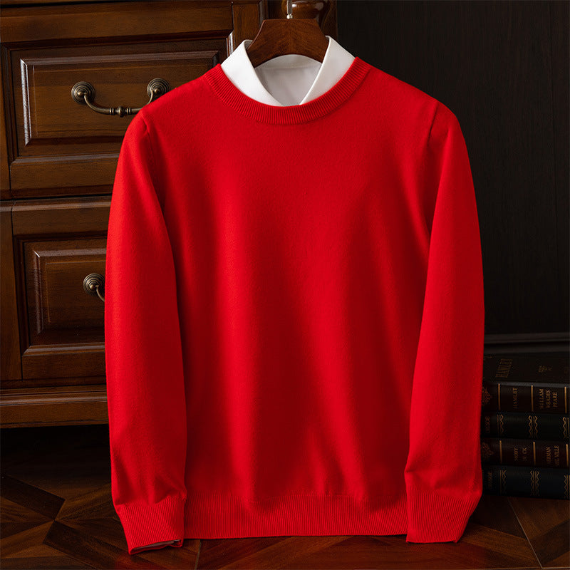 Round Neck Pullover Bottoming Shirt Loose Long Sleeve Sweater