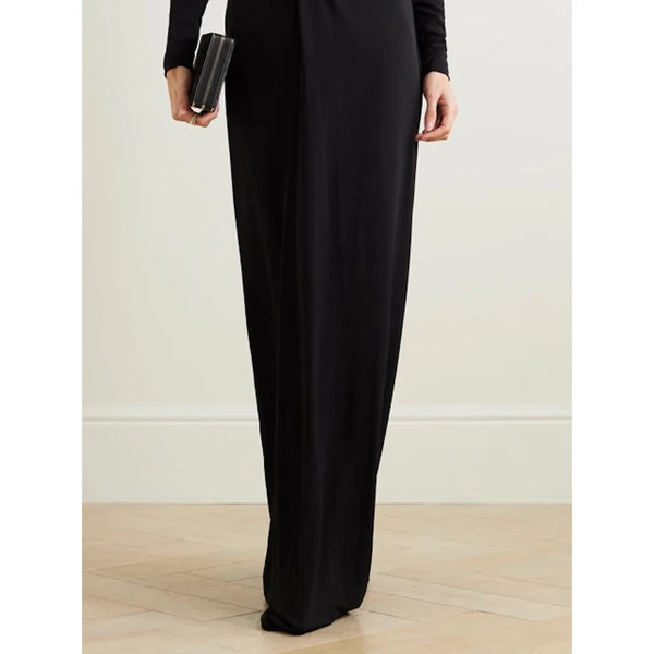 Long Sleeves Deep V-Neck Dress