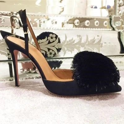 Pointed Toe Slingback  High Heels