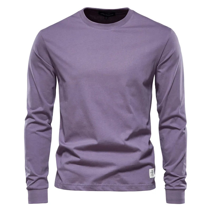 Solid O-neck Long Sleeved Tshirts