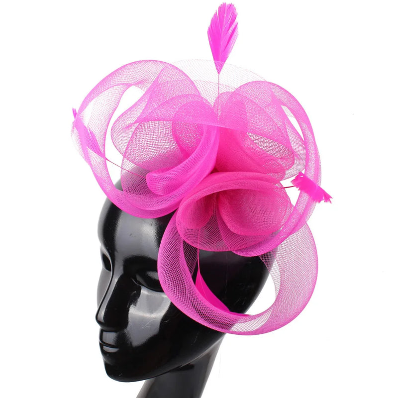 Elegant Tulle Fascinator With Fancy Headwear Hair Pins