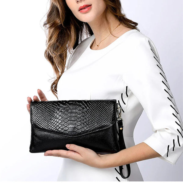 New Genuine Leather Envelope Bag