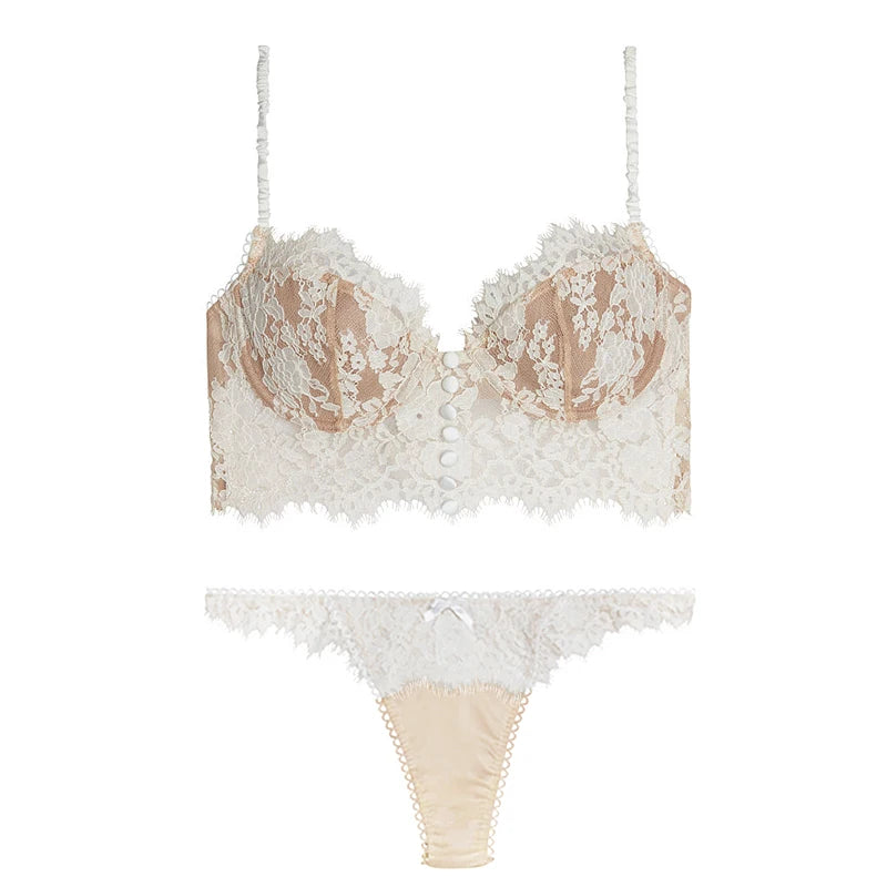 Eyelash lace Brassiere Lingerie Set