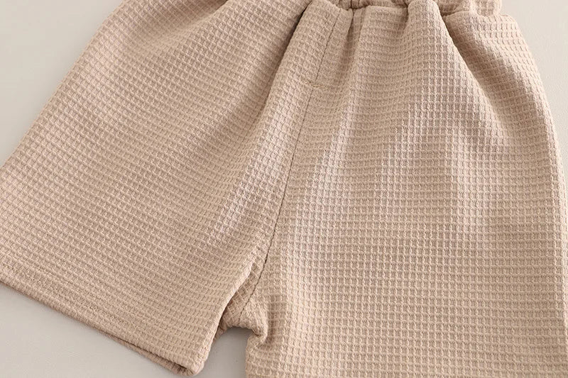 Boys Short Sleeve Suit with Two Small Rabbits