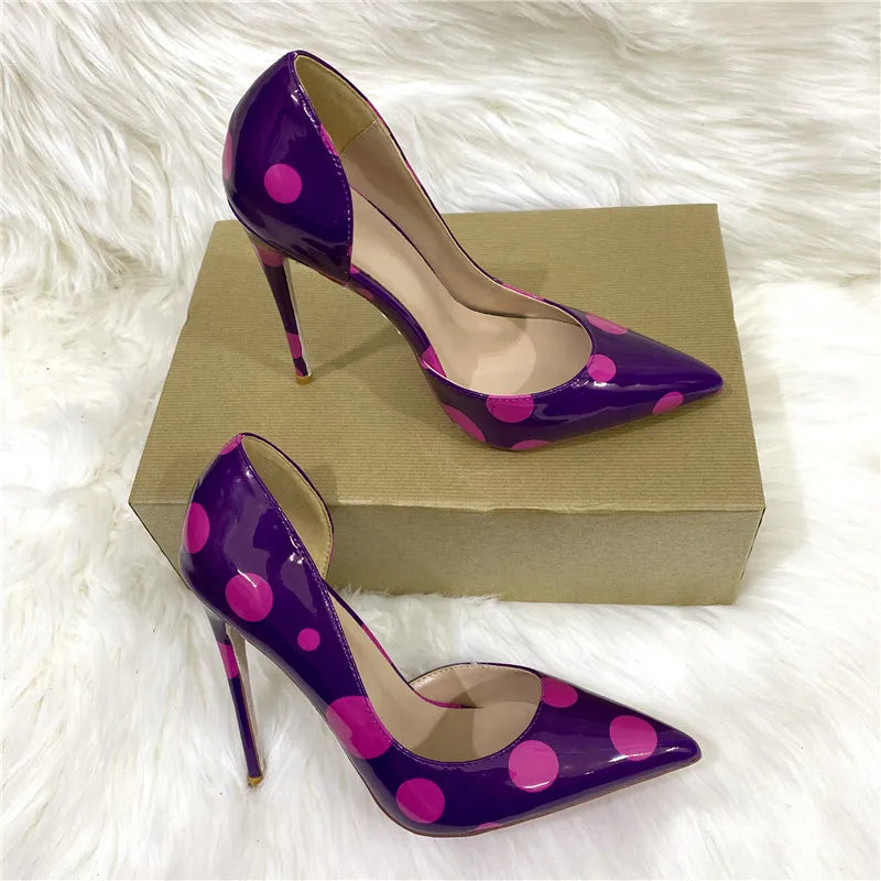 Rose Polka Dot High Heels