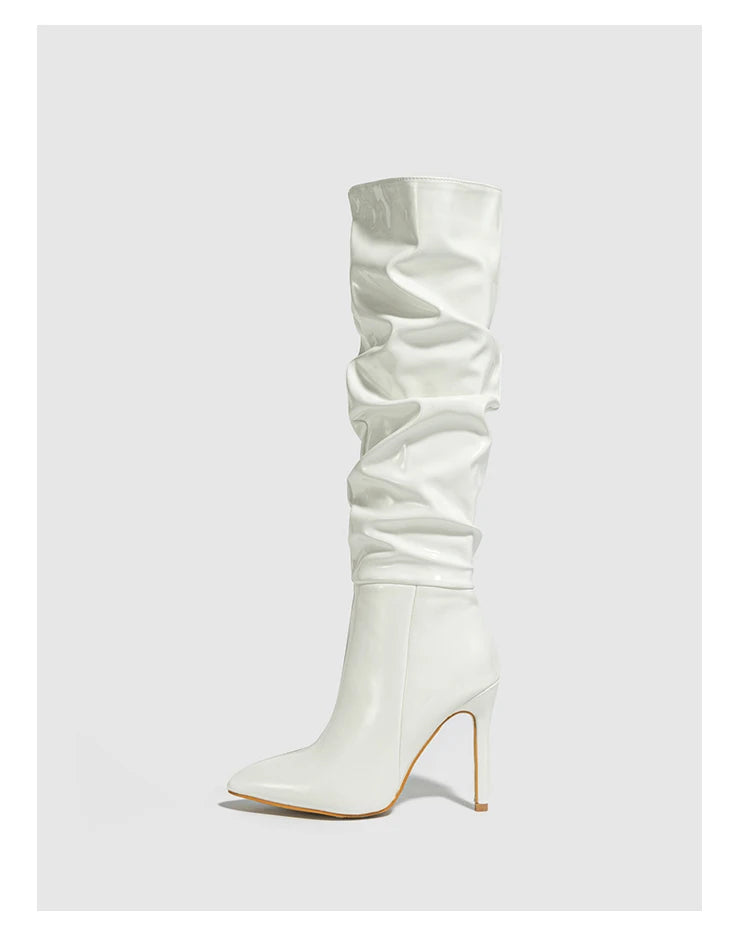 Winter Heels Ladies High Quality Stiletto Zip Boots