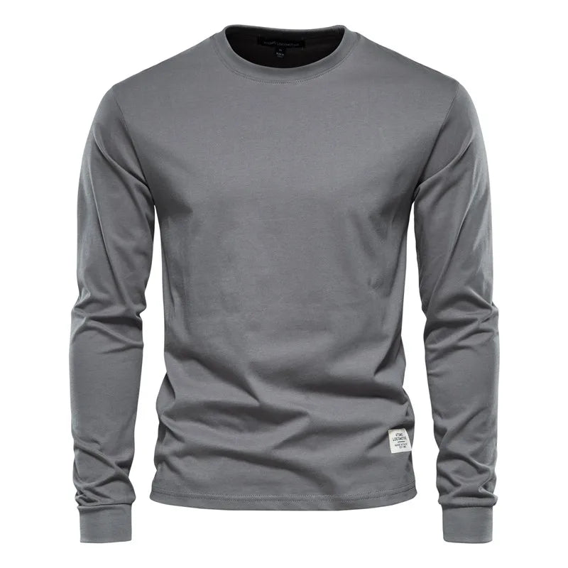 Solid O-neck Long Sleeved Tshirts