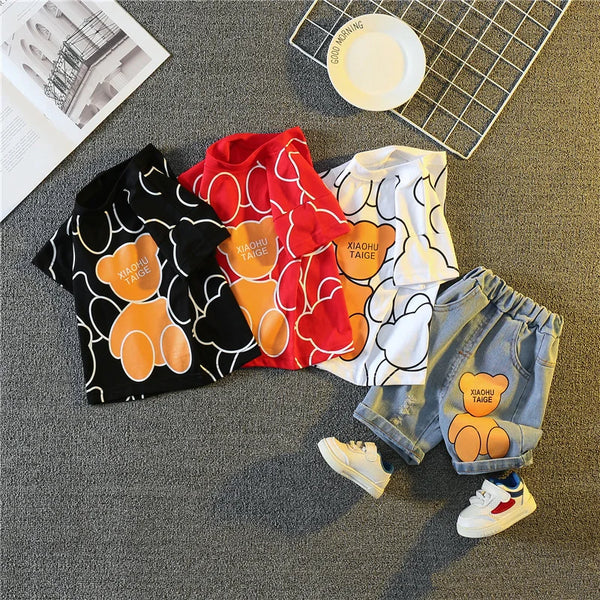 Cartoon T-Shirt Shorts 2Pcs/Sets Toddler Casual Tracksuits