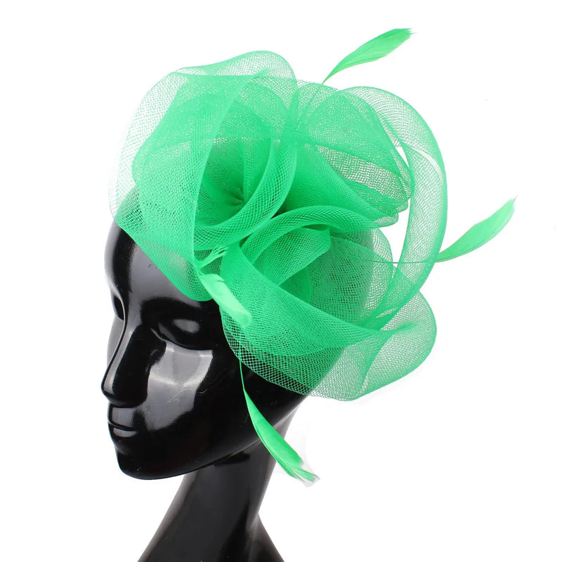 Elegant Tulle Fascinator With Fancy Headwear Hair Pins