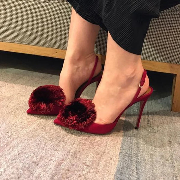 Pointed Toe Slingback  High Heels
