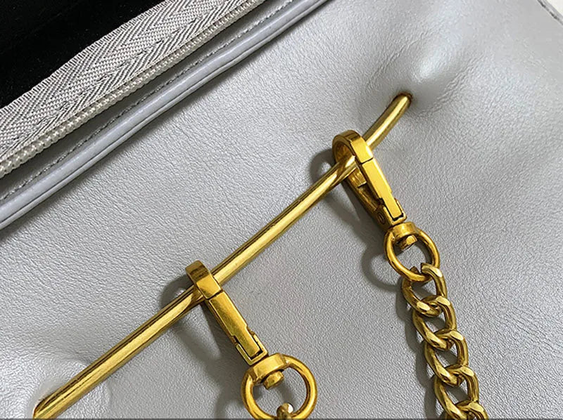 CAMINA Leather Chains flap Shoulder Bag