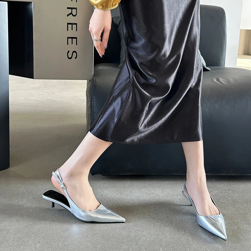 Pointed Toe Kitten Heels Shoes