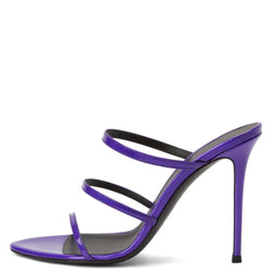 Triple Straps High Heel Sandals