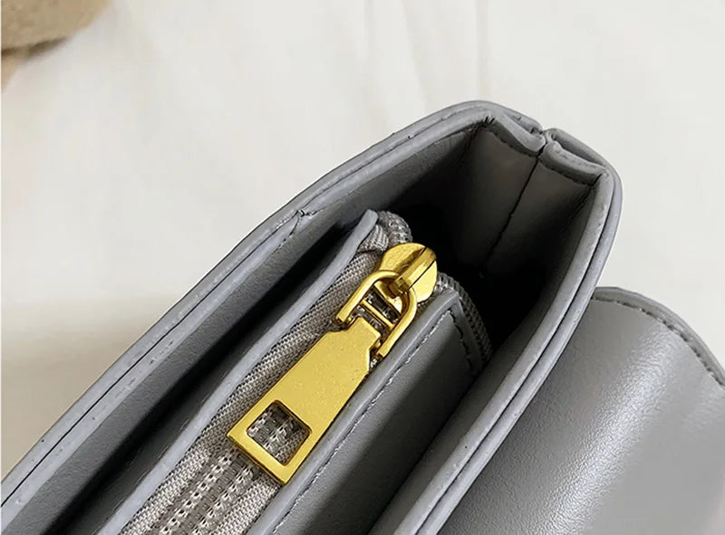 CAMINA Leather Chains flap Shoulder Bag