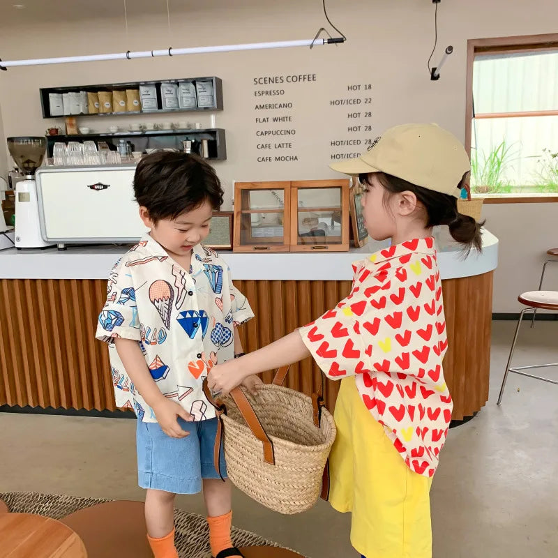 Summer style cotton short sleeve casual holiday Tees