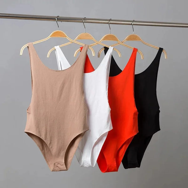 Big Backless Slim Stretch Bodysuit