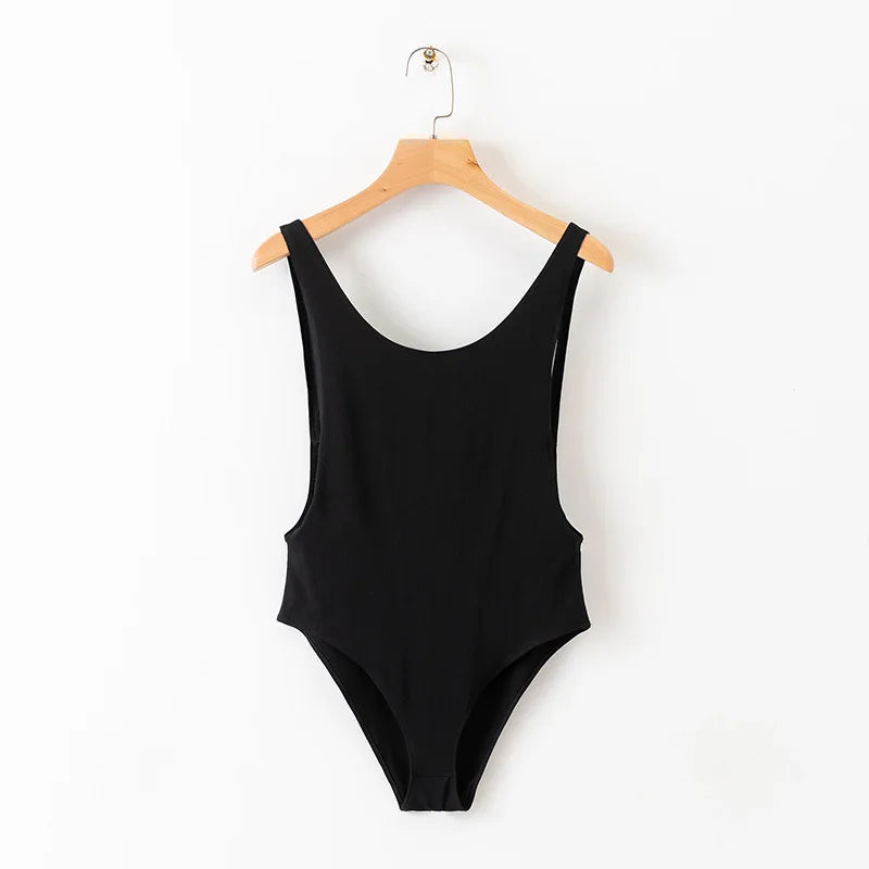 Big Backless Slim Stretch Bodysuit