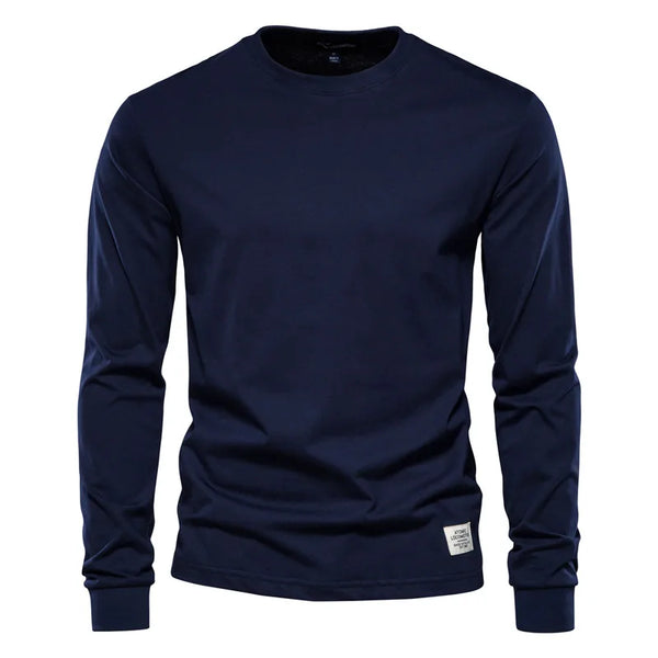 Solid O-neck Long Sleeved Tshirts