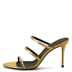 Triple Straps High Heel Sandals