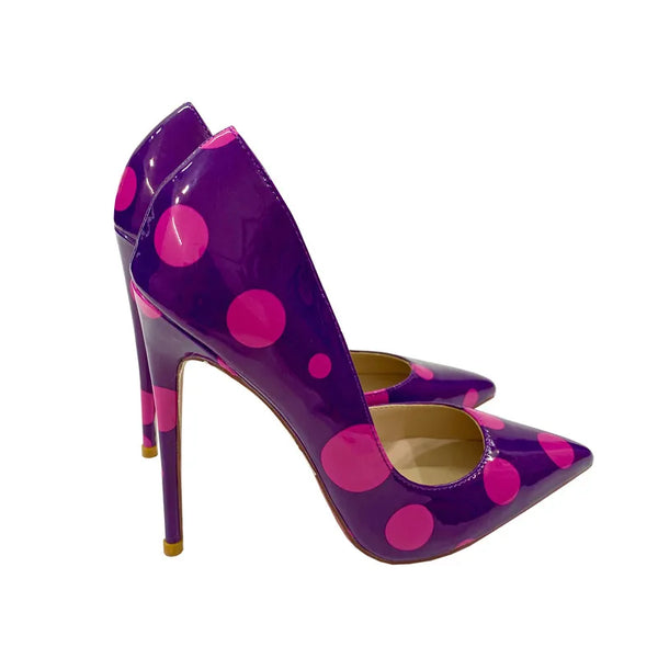 Rose Polka Dot High Heels