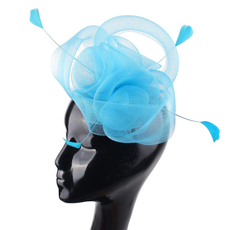 Elegant Tulle Fascinator With Fancy Headwear Hair Pins
