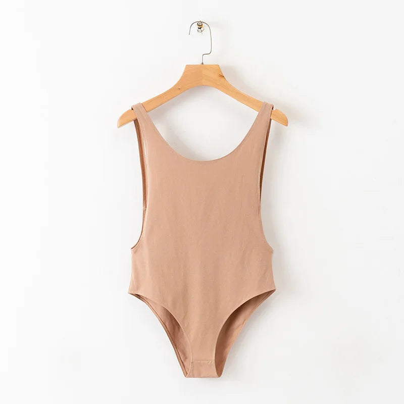 Big Backless Slim Stretch Bodysuit