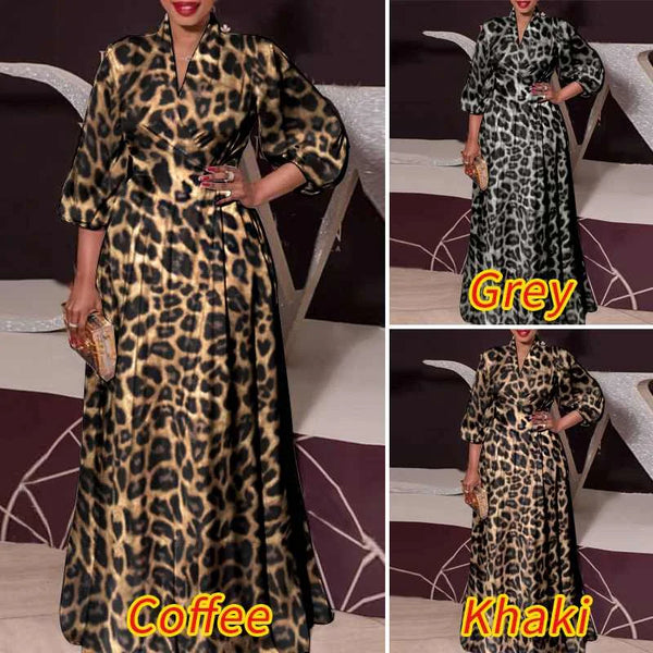 Elegant Leopard Print Dress