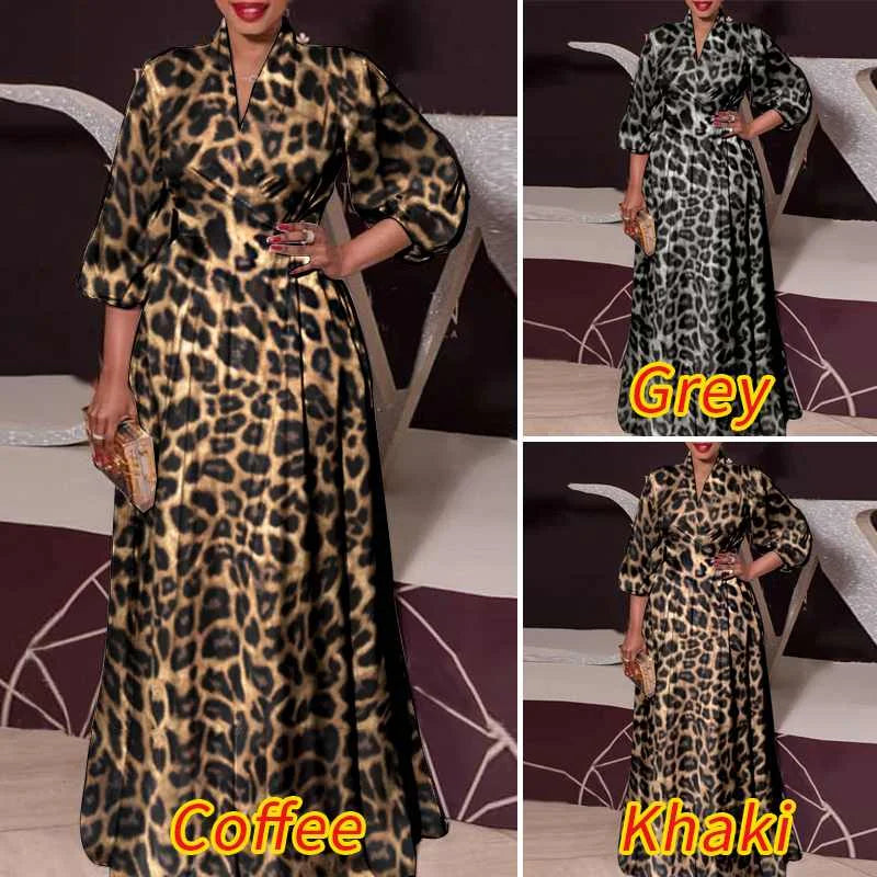 Elegant Leopard Print Dress