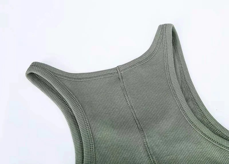 Basic Ribbed Knitted Tank Top