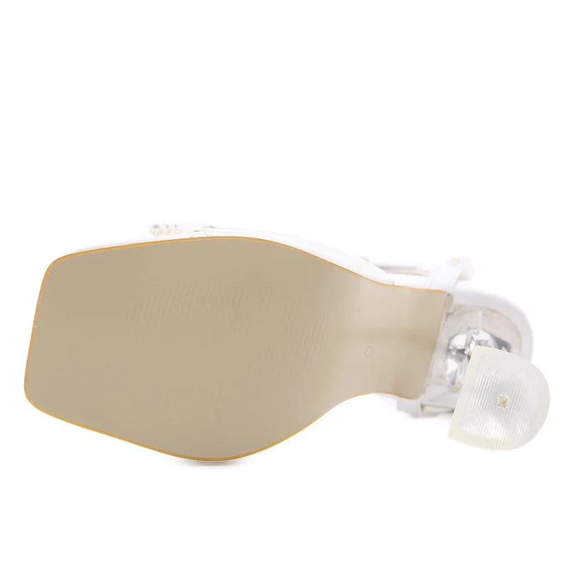 Women Sandals Crystal High Heels