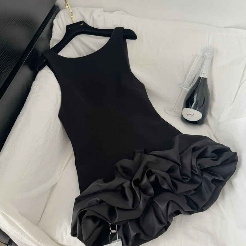 Roman Casual Mini Sleeveless Lace Dress