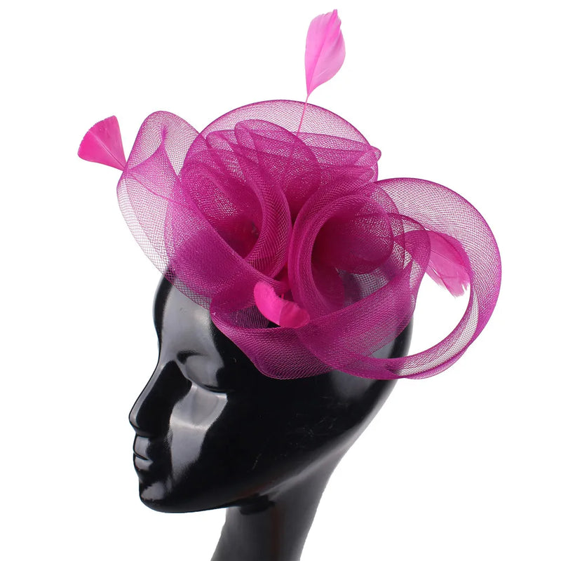 Elegant Tulle Fascinator With Fancy Headwear Hair Pins