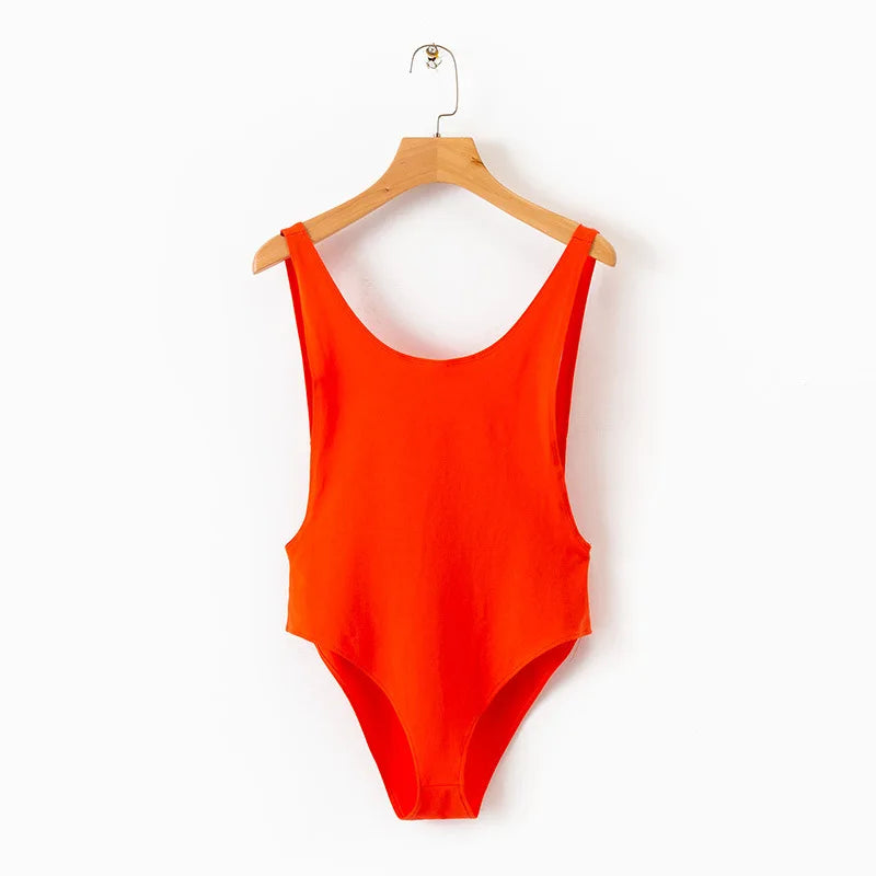 Big Backless Slim Stretch Bodysuit