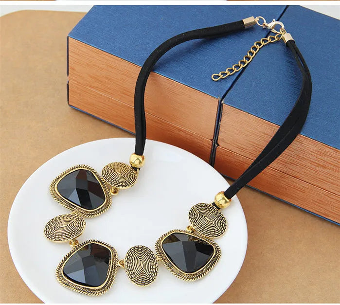 Black Rope Chain Choker Necklaces