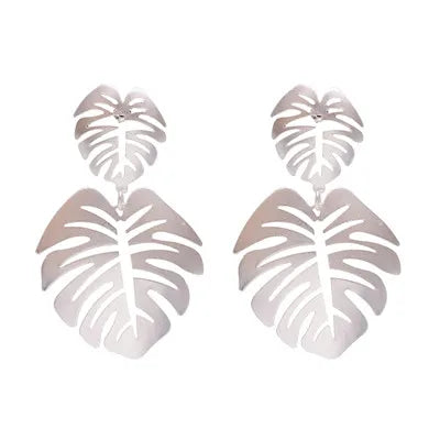 Resin Leaf Dangle Earrings