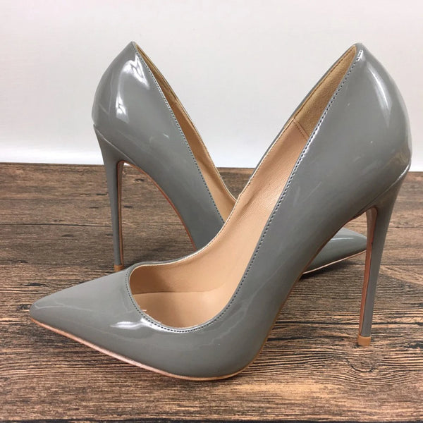 women's gray high heels