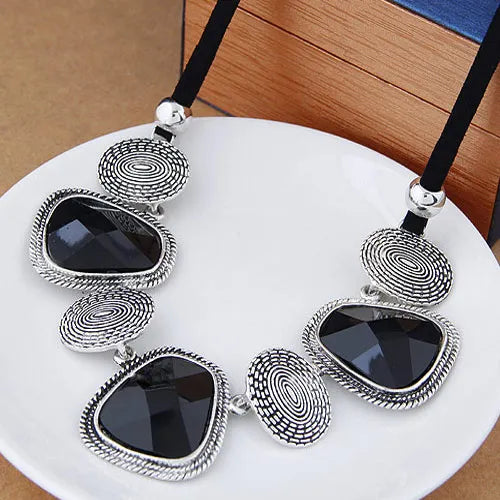 Black Rope Chain Choker Necklaces