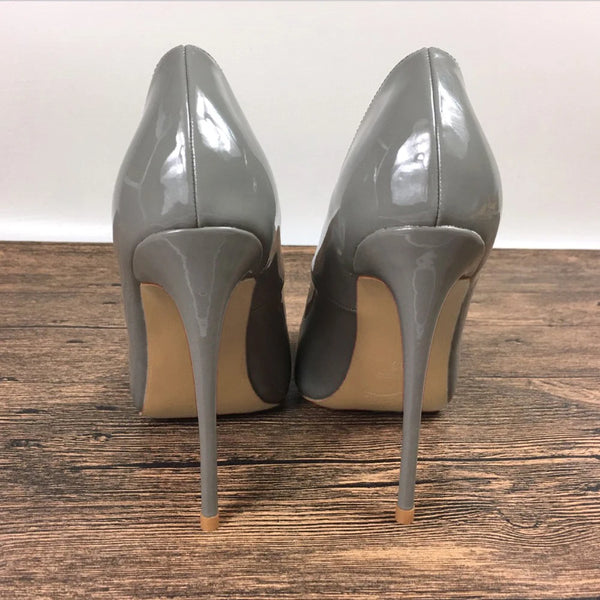 women's gray high heels