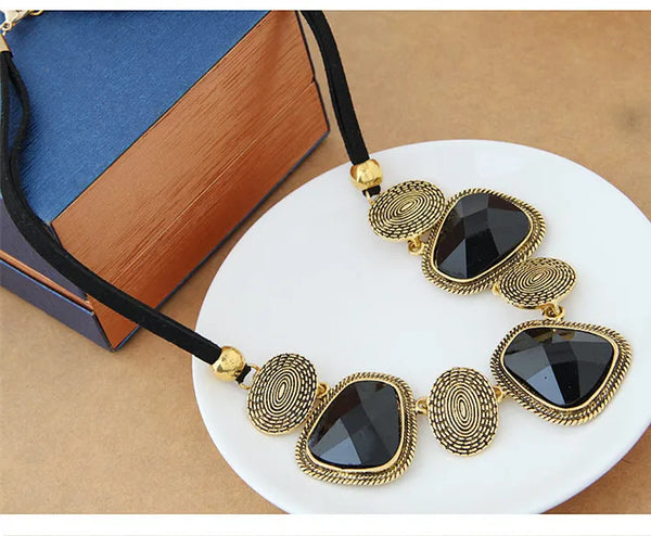 Black Rope Chain Choker Necklaces