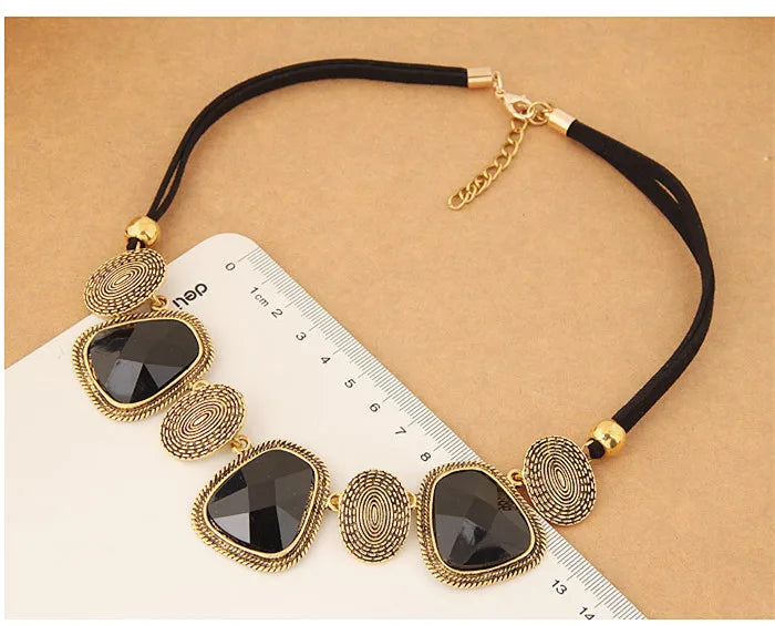 Black Rope Chain Choker Necklaces