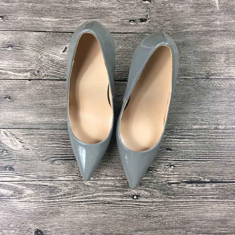 women's gray high heels