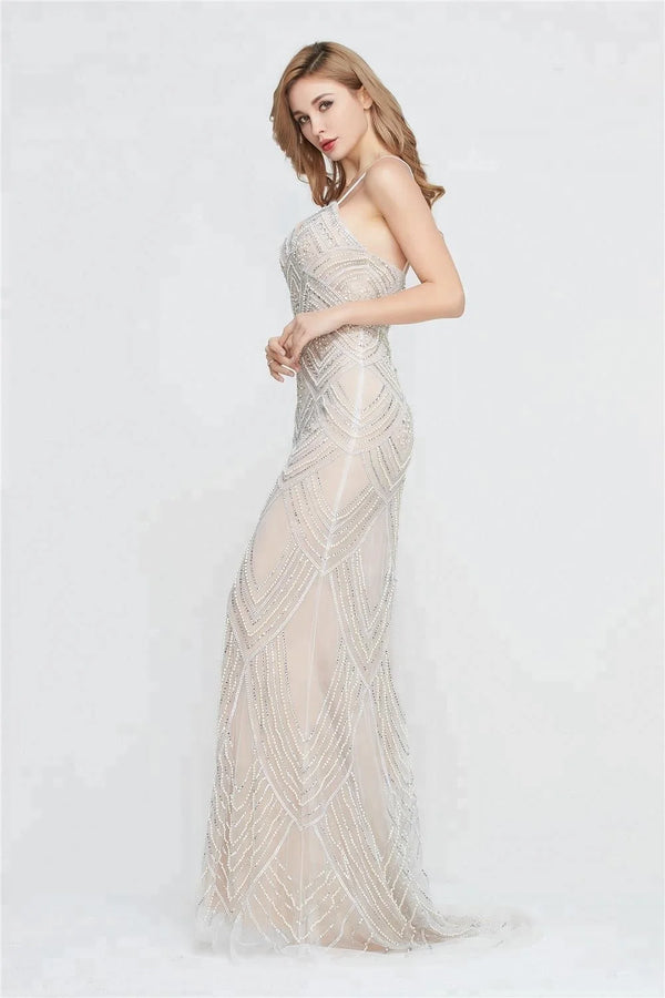 Luxury Long Sleeveless Designer Dress