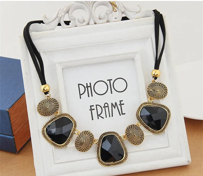 Black Rope Chain Choker Necklaces