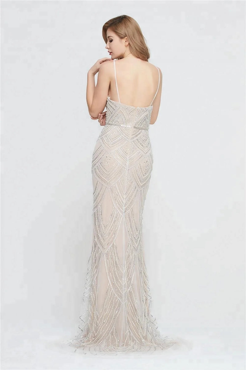 Luxury Long Sleeveless Designer Dress
