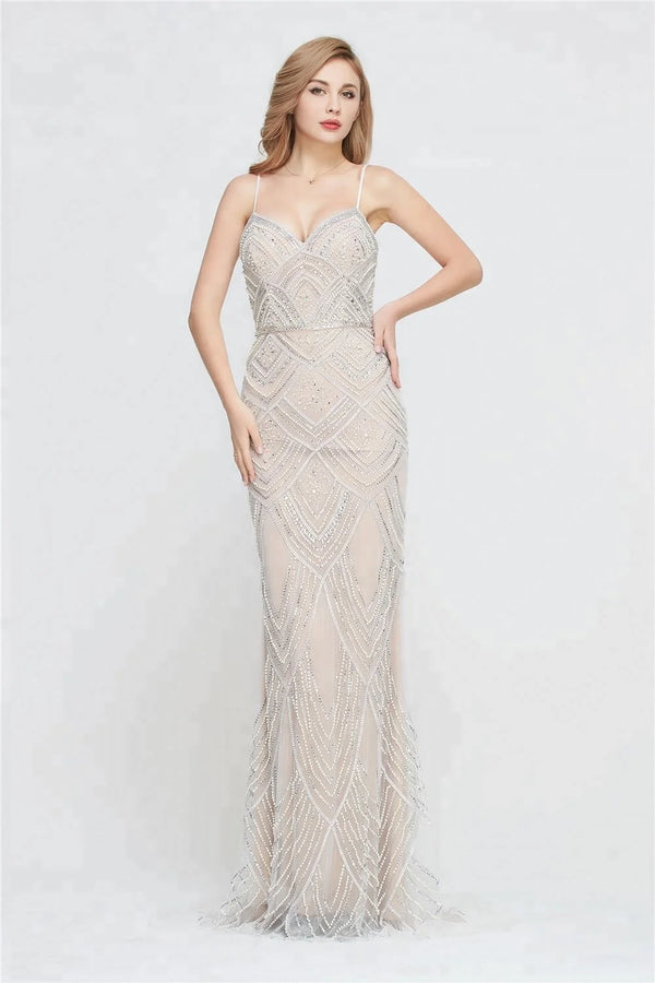 Luxury Long Sleeveless Designer Dress