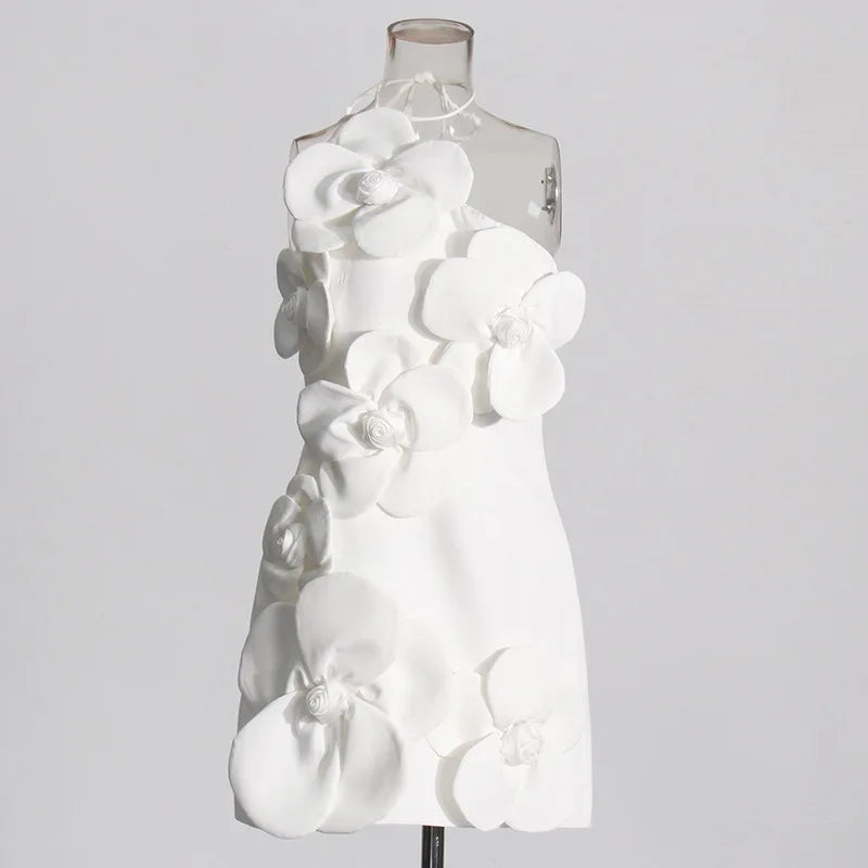 Elegant French Strapless Waist Slimming Short Dress