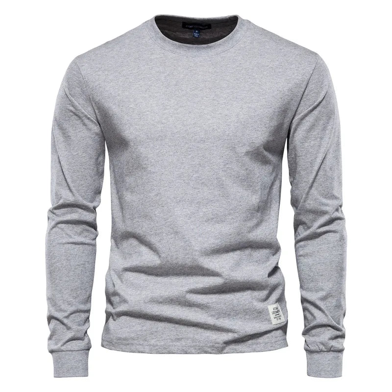 Solid O-neck Long Sleeved Tshirts